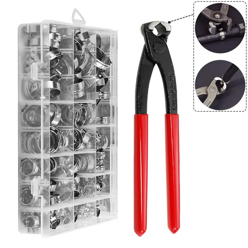 Одиночные зажимы для шланга 12 размеров 5 3-33 1 мм 180 шт