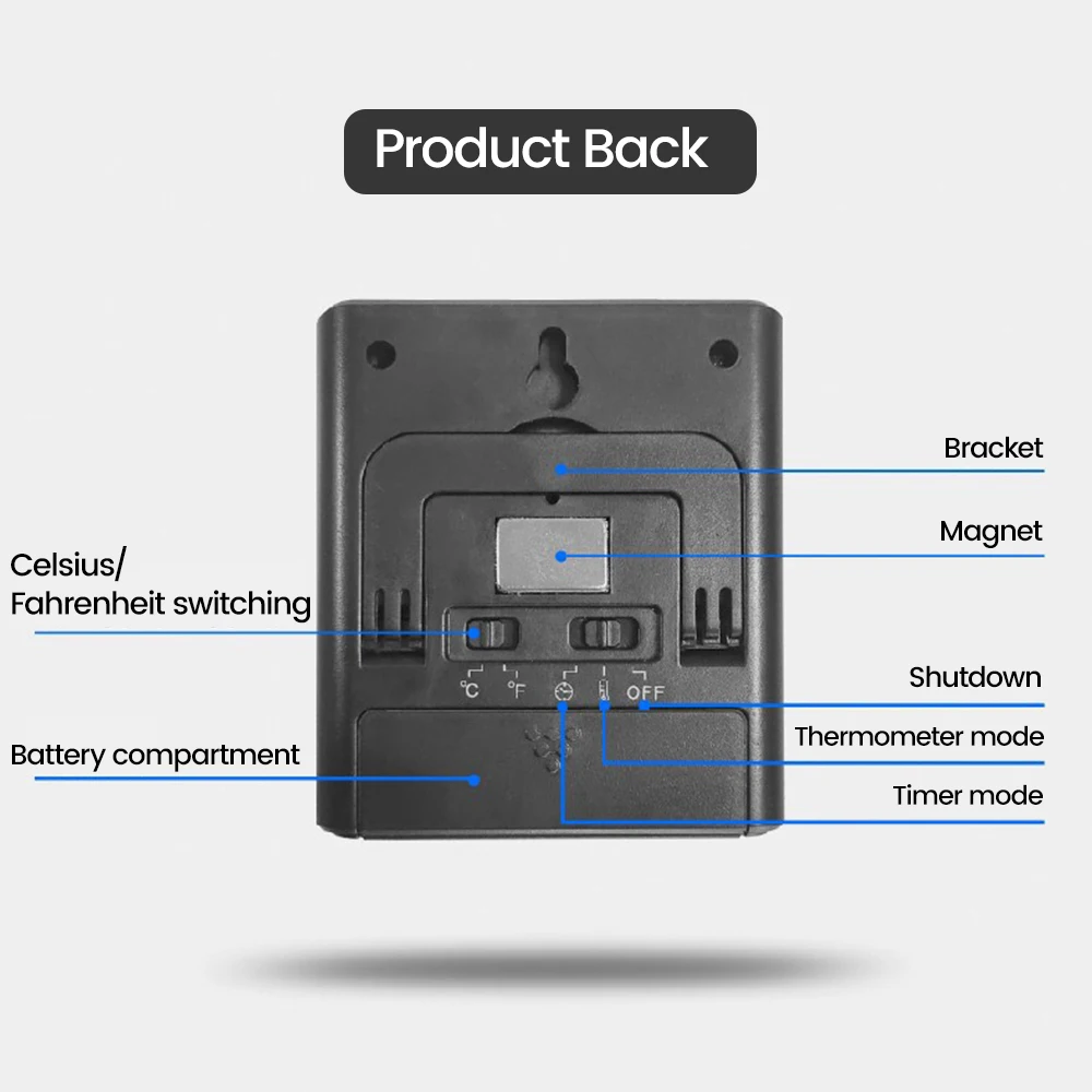 Цифровой таймер TP710 пищевой термометр измеритель температуры с таймером зонд для
