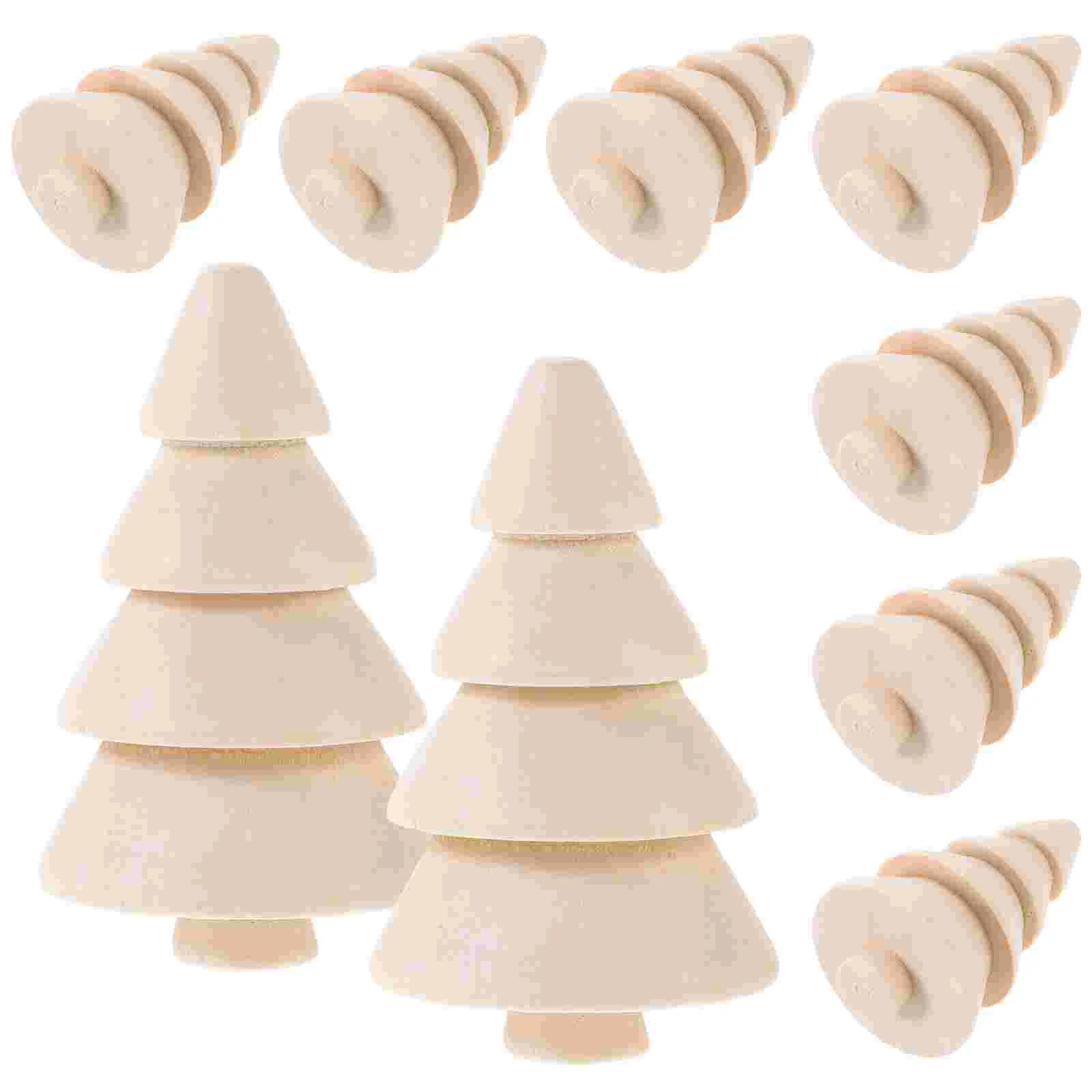 

Xmas Party Decors Christmas Adornment Wooden Tree DIY Craft Festival Unpainted Trees Unfinished Decorations