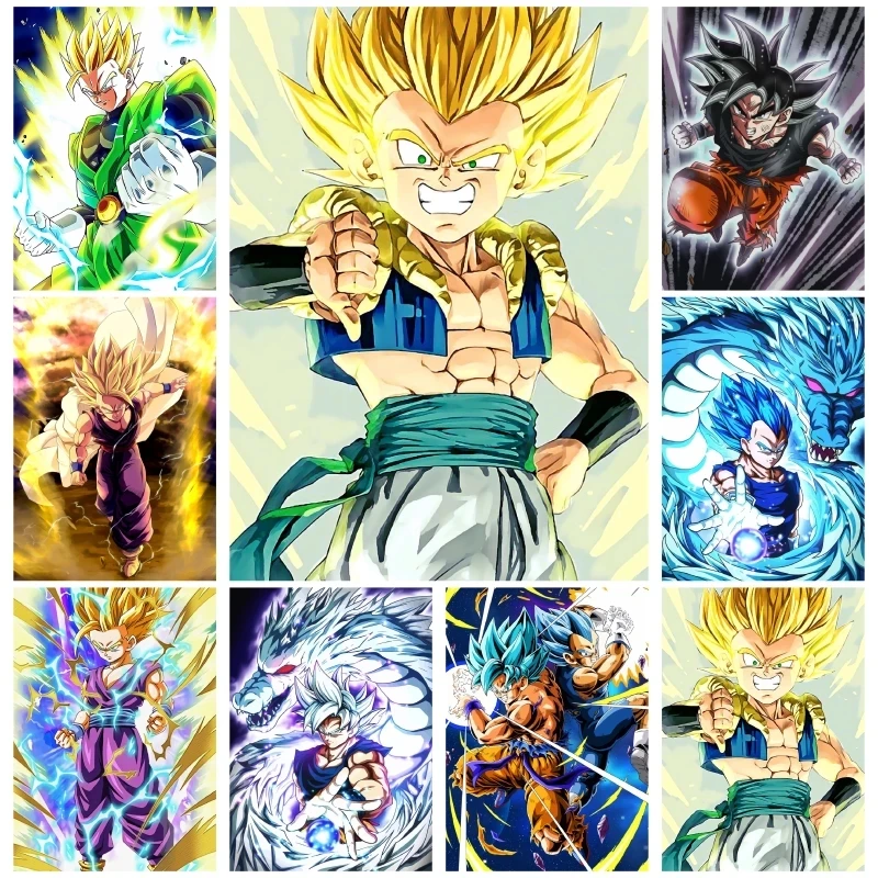 

Kakarotto Dragon Ball Dragon Super Saiyan DIY Paint By Numbers Package Oil Paints Painting Handmade Art Gift 40x50cm No Frame