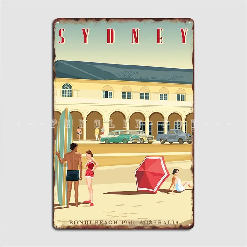 

Сидней Бонди бататер павильон 1960 Плакат Металлический плакат таблички создавать клуб вечерние гостиная жестяной знак плакат