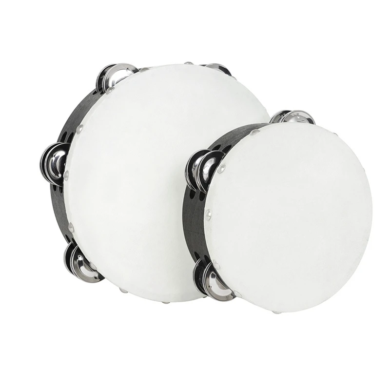 

8 Inch & 6 Inch Hand Drum Kids Percussion Wood Frame Drum With Drum Stick