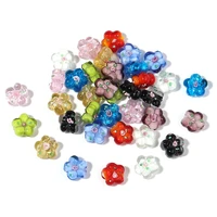 10pcs lot glazed flower translucent loose beads jewelry accessories colorful beads for jewelry diy making bracelet necklace