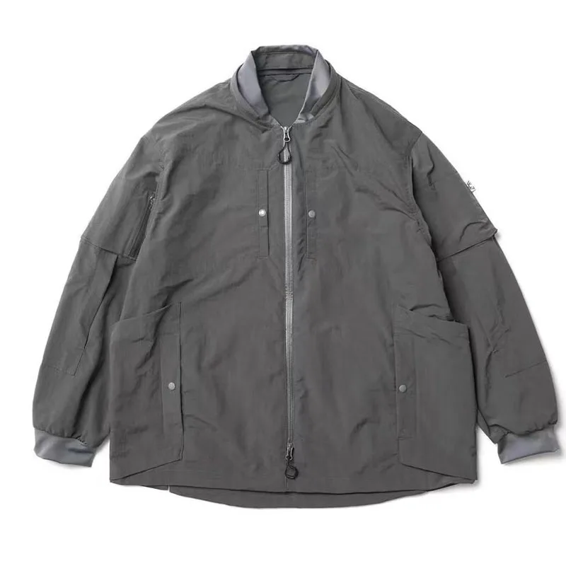 

COMFY Japanese CMF Spliced Multi Pocket Waterproof Men's and Women's Urban Functional Flight Jacket Charge Coat