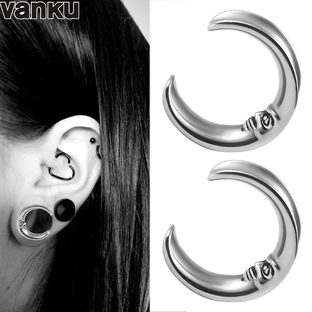 Vanku-dilatadores de sillín para mujer, tapones medidores de oreja, expansores de oreja de 8-25mm, joyería para Piercing corporal, 10 piezas