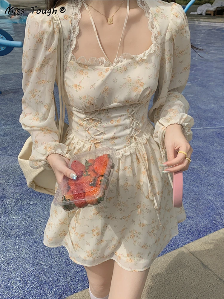 Женское винтажное кружевное платье элегантное миди-платье с цветочным принтом в