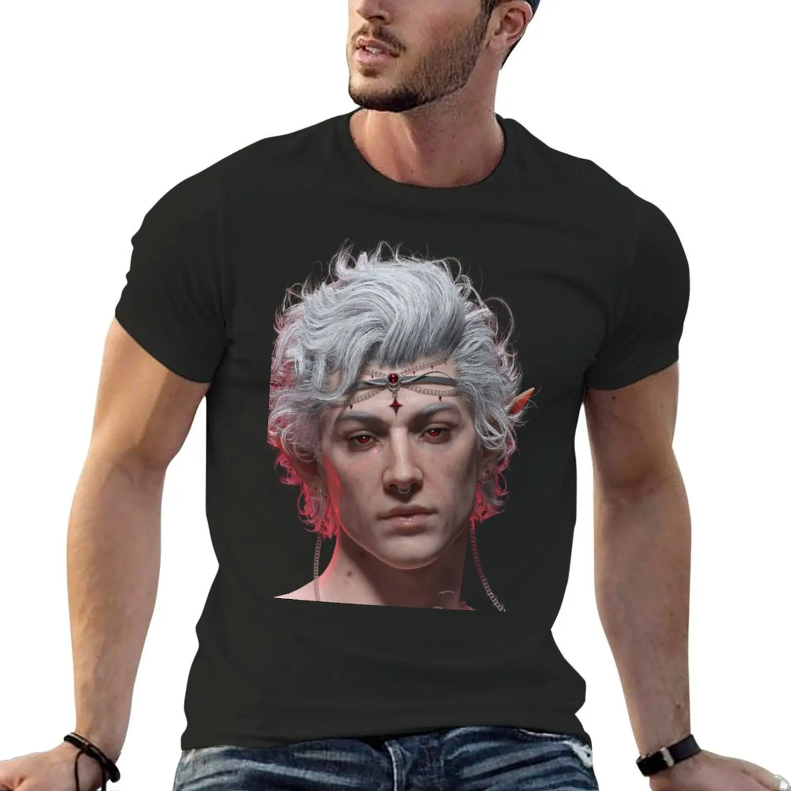 Astarion футболка одежда для Хиппи Блузка мужские футболки повседневные стильные