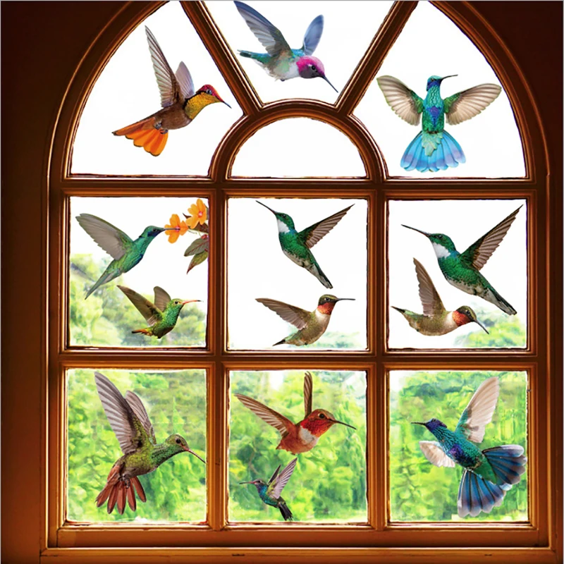 

Beautiful Hummingbird Hand Painted Bird Sticker Home Decoration Window Sticker