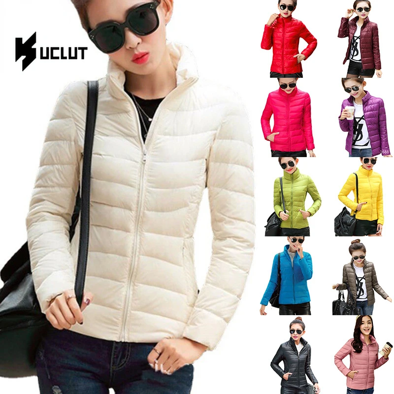 

Light Duck Down Puffer Coat Women 2022 Autumn Coats Warm Duck Down Female Casual Jacket Stand Collar Pocket Lady Slim Jacket 3XL