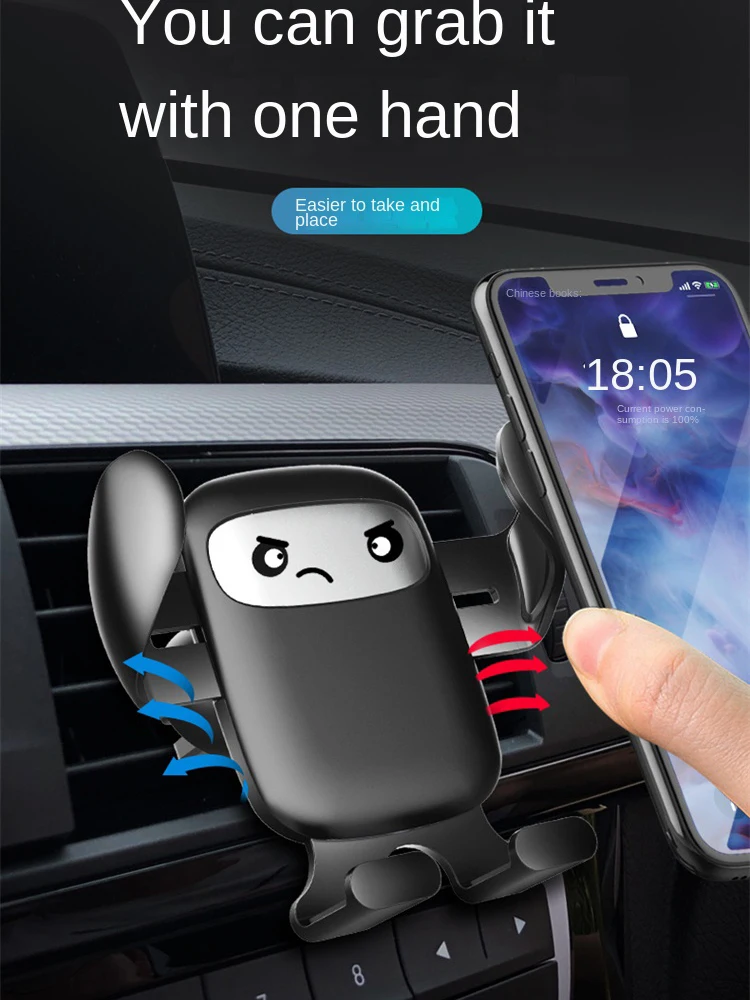 Air Vent Phone Holder for Car Vehicle Cell Phone Mount Cradle Adjustable Clip Universal GPS Auto Bracket for iPhone Cute Holder images - 6