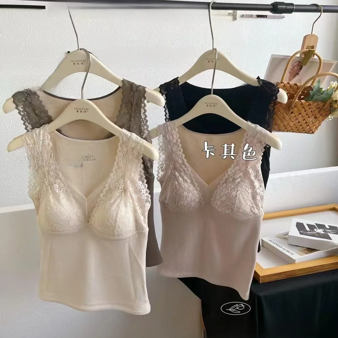 Huizhixin 6523 осенне-зимний кружевной жилет с v-образным вырезом и одной фиксированной