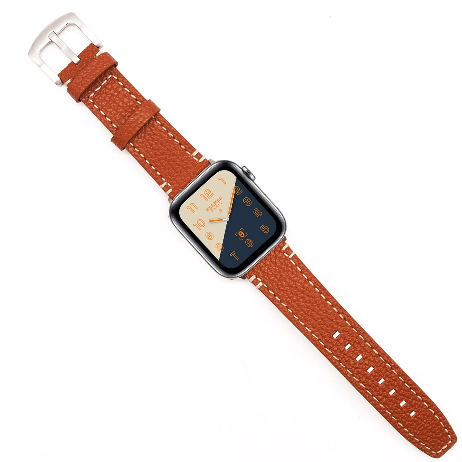 Фото Толстый кожаный ремешок-петля для Apple Watch 10 9 8 7 6 5 SE Ultra 49 мм Кожаный ремешок для часов iwatch 3 4 44 мм 45 мм Браслет №4