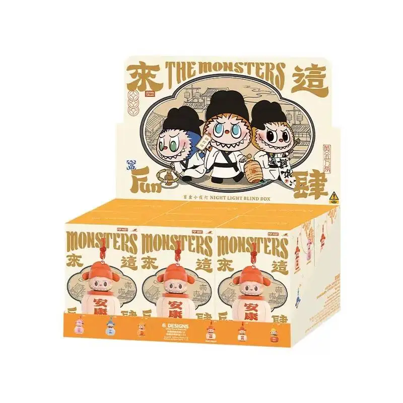 Подлинная глухая коробка Labubu силиконовый ночник серия Monsters загадочная