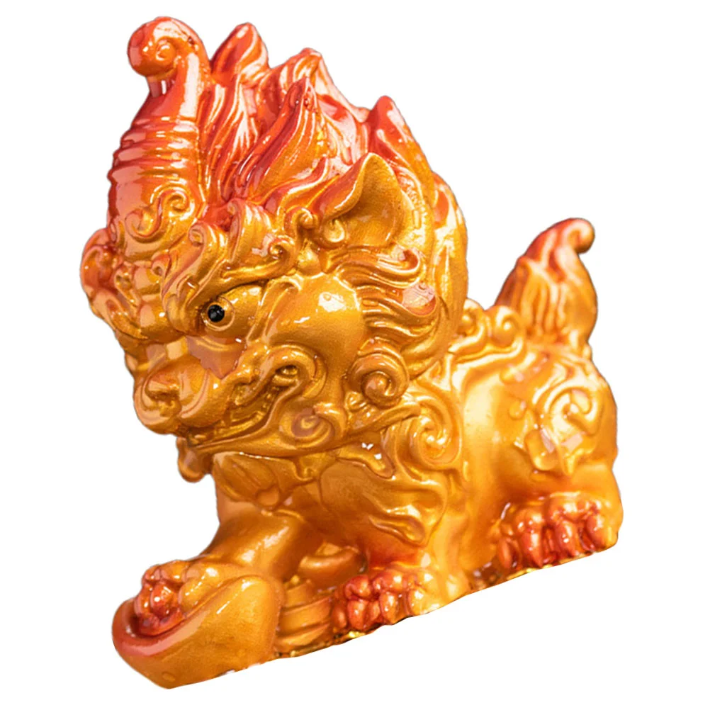 

Tabletop Decor Tea Pet Ornament Kylins Statue Decoration Figurine Ornaments Resin Sculpture