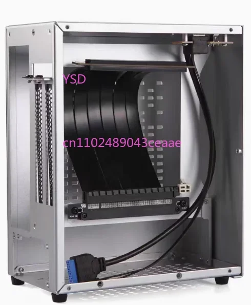 Корпус для игрового ПК SKTC A07, полностью алюминиевый, ITX mini, 4.3L, с одним вентилятором, для видеокарты, малогабаритный, 1U, блок питания, вентилятор 36 мм (art.: 3920da7caaabf) - 3920da7caaabf