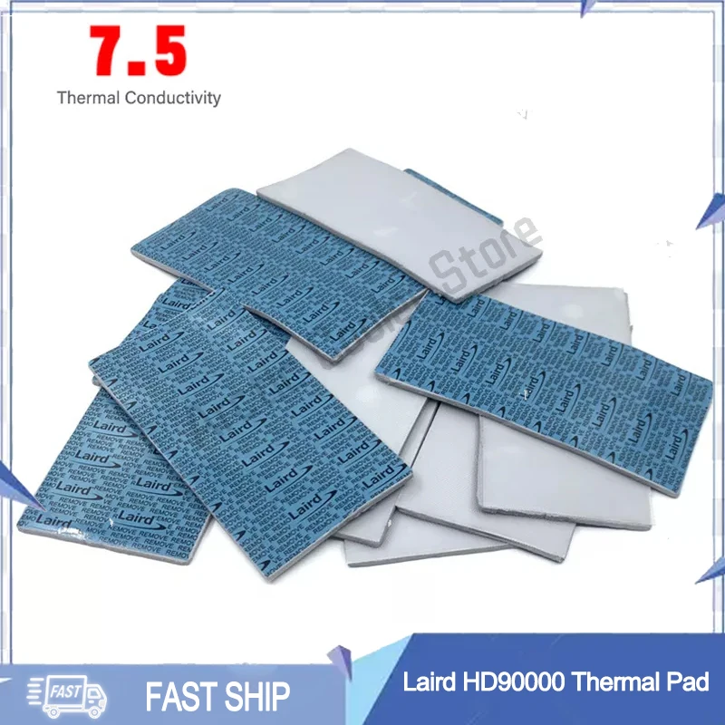 

Laird Tflex HD90000 Thermal Pad M2 SSD RTX 3000 3080 3090 GPU Memory 7.5W/mK Heat Conductive Silicone Gasket 40*80mm/100*100mm