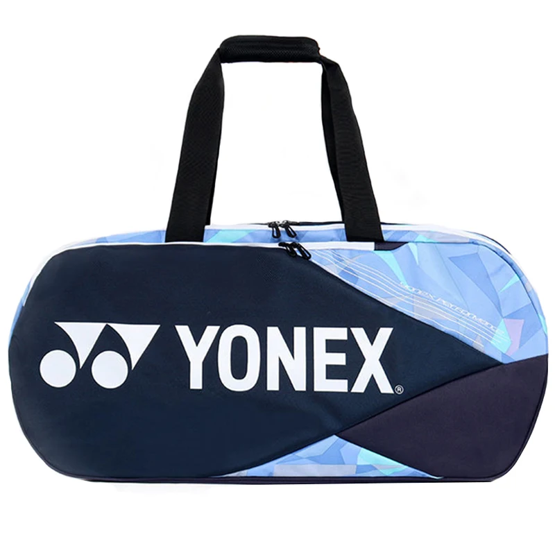 Tour Edition YONEX Badminton Racket Bag Large Collection Tournament Bag Shoe Storage Pocket Holds 2 Tennis Racquets Fine Blue