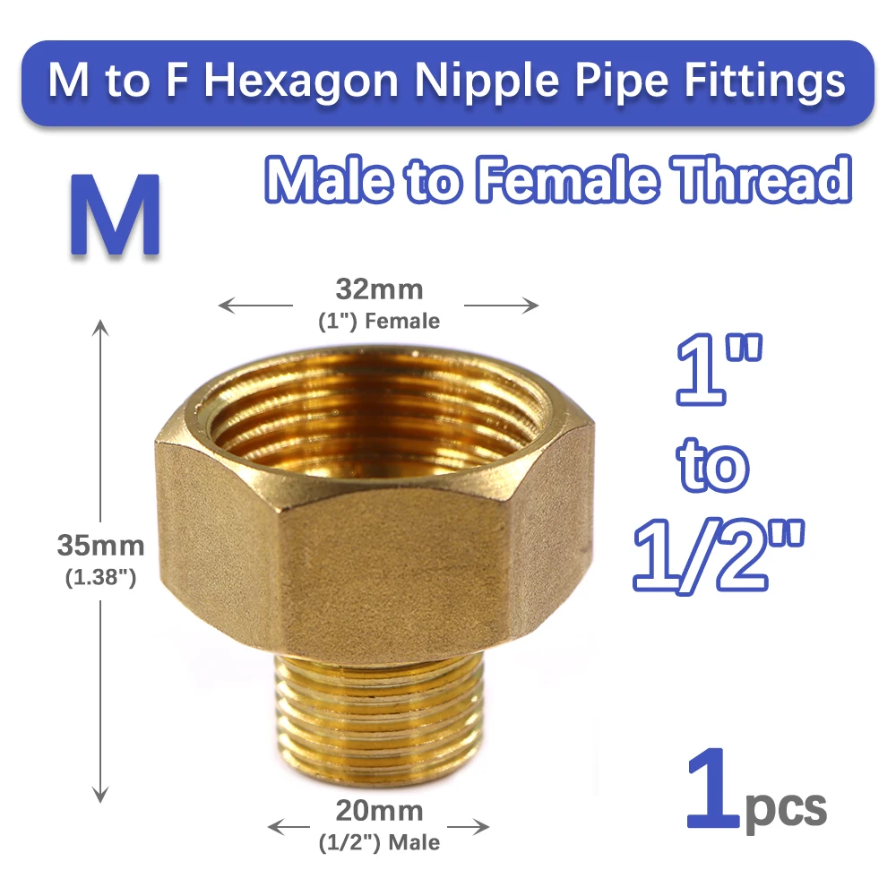 

Латунные шестигранные ниппели 1/8"-1"