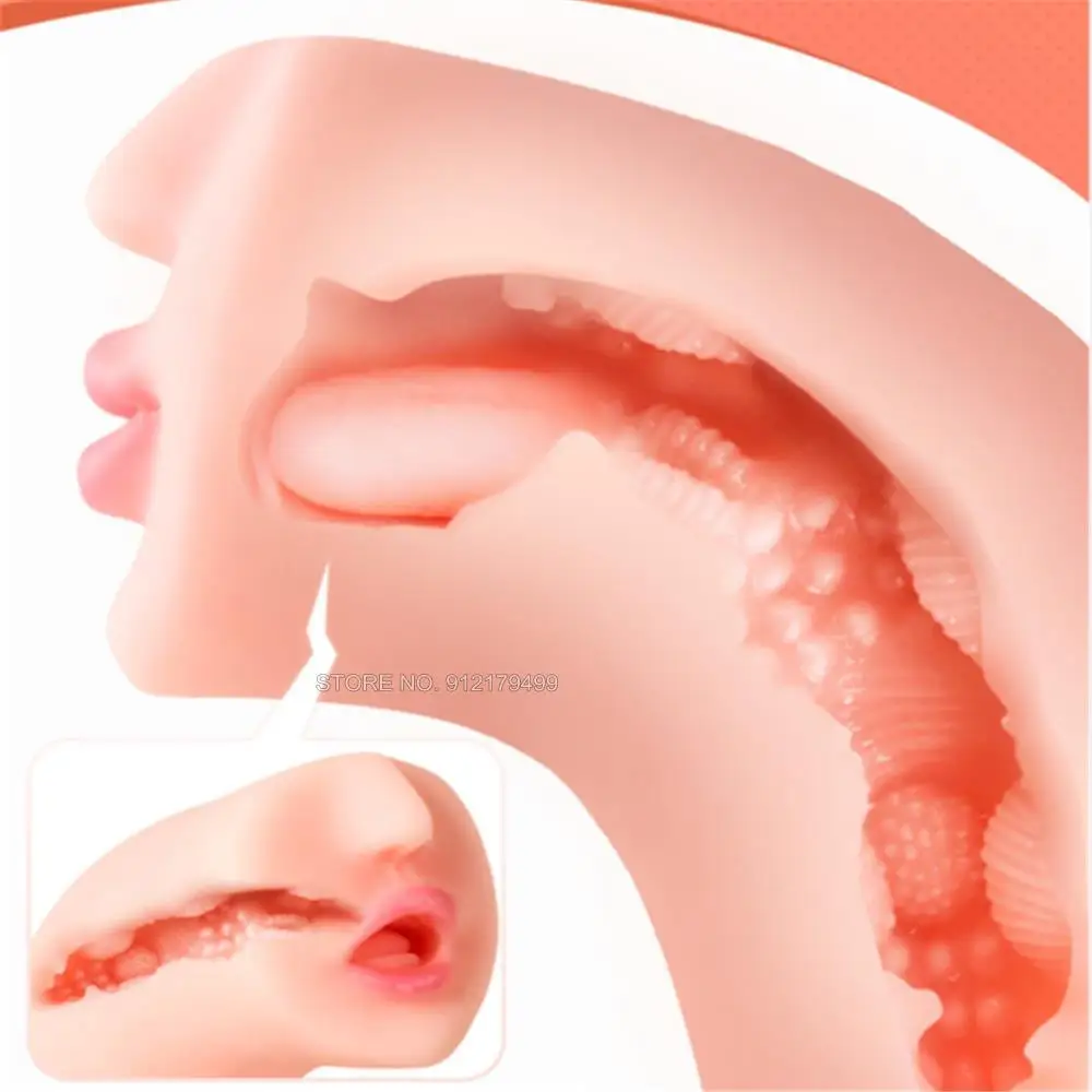 Реалистичные мужские мастурбаторы для орального рота мужчин Глубокая глотка с