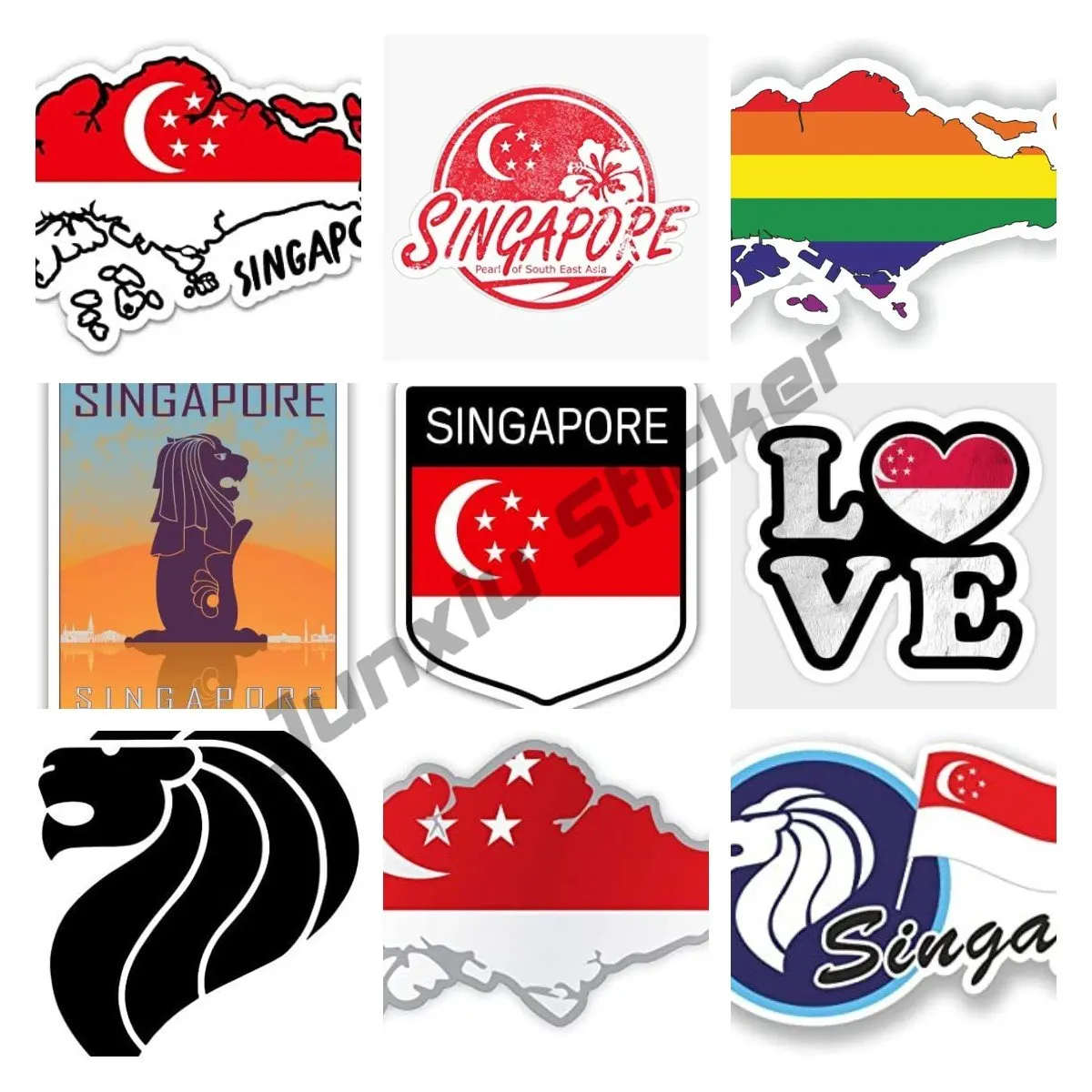 Сингапурский флаг, наклейка, сингапурский Овальный флаг, виниловый код страны, Сингапурская карта для ноутбука, книги, кемпера, путешествия Сингапурский флаг, наклейка, сингапурский Овальный флаг, виниловый код страны, Сингапурская карта для ноутбука, книги, кемпера, путешествия