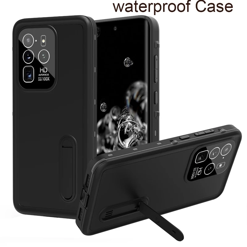 

Водонепроницаемый чехол-подставка для Samsung Galaxy S20, Пыленепроницаемый Чехол для дайвинга, чехол для Galaxy S20 Plus, ультра чехлы для телефонов, Чехо...