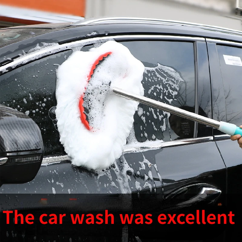 

Soft hair long handle mop for car washing Special product for car cleaning Milk thread dust remover Cleaning tool