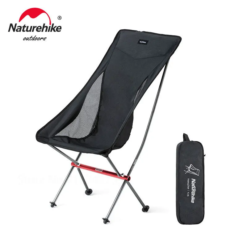 Naturehike Portable Ultralight Camping Chair Bearing 150kg Outdoor Folding Fishing Chair Alluminum Alloy Beach Picnic Chair