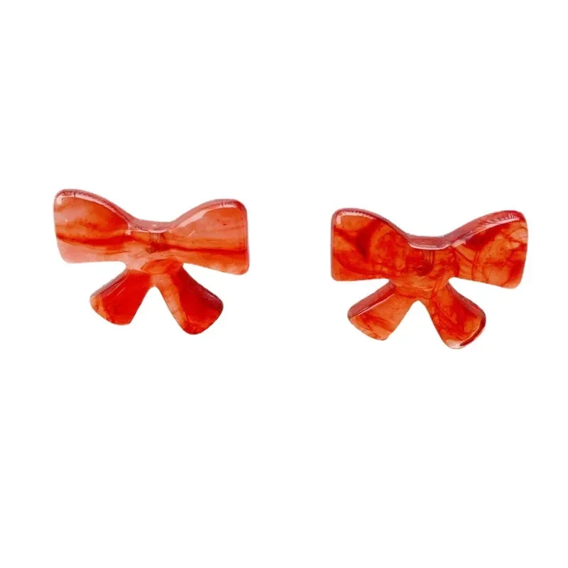 Новинка 2022 модные акриловые серьги с прозрачными кристаллами и бантом женские