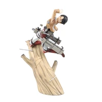 attack on titan anime gk captain levi ackerman trunk standing posture battle scene action pvc figure collectible toy 28cm figma