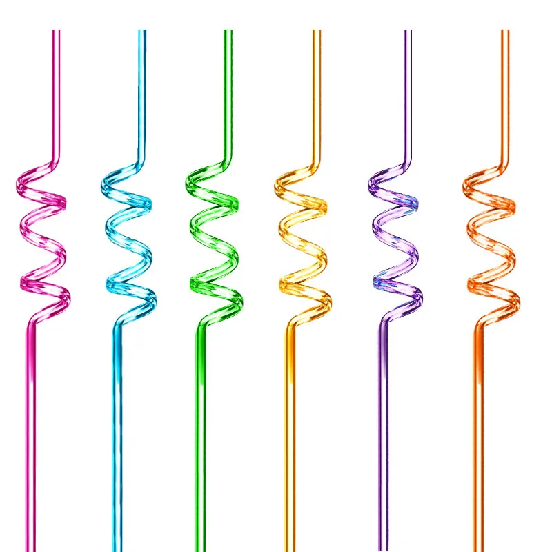 

6/pcs Transparently Plastic Drinking Straws Food Grade Reusable Eco Straw Kids Birthday Party Decorations Supplies