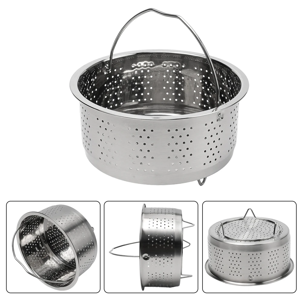 

Stainless Steel Steamer Rack Pot Steaming Tray Stand Steamer Basket Pot Rice Steamer Pressure Cooker Kitchenware Cooking Tools