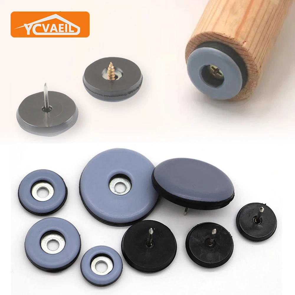 8pcs 19/22/25mm Table Chair Legs Furniture Sliders Pads Cabinet Sofa Anti-abrasion Floor Protector Mats Furniture Hardware