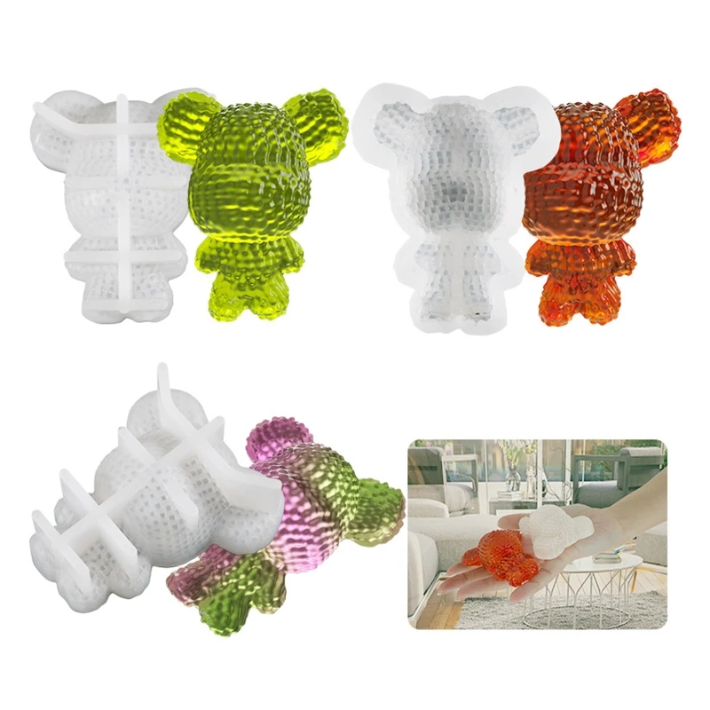 

Форма в форме симпатичного медведя, ручная работа, стандартная форма, силиконовая форма для смолы, форма H8WF