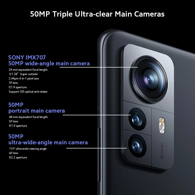 Смартфон Xiaomi 12 Pro Mi с глобальной прошивкой Snapdragon 8 Gen 1 128 ГБ/256 ГБ дисплей 120 Гц