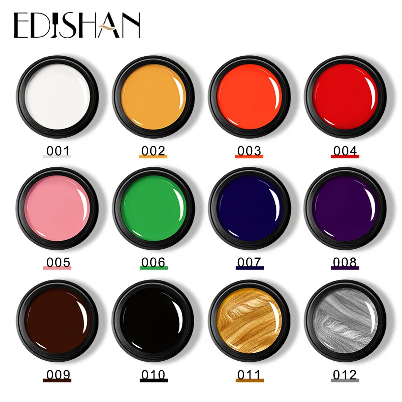 

Painting Gel 8ML Professional Nail Paint Color Gel Polish For Nail Art UV Gel Lacquer Gel Varnish 12 colors