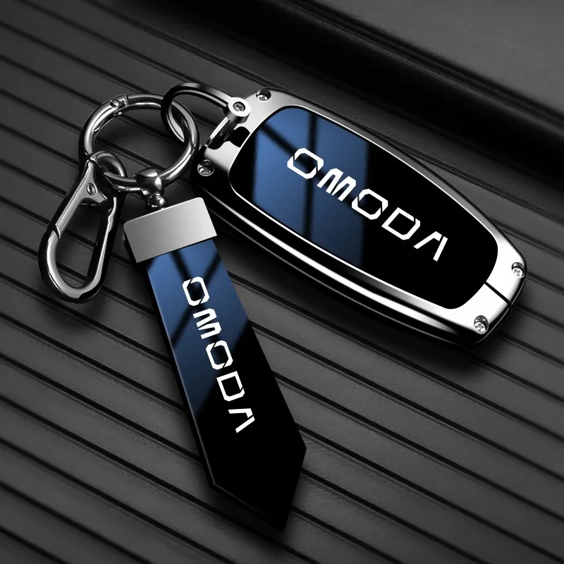 Фото Для Chery Omoda C5 5 fx 7 8 pro plus 2022 2023 Новый кожаный чехол из цинкового сплава для автомобиля, чехол для ключей с дистанционным управлением, аксессуары для ключей №1