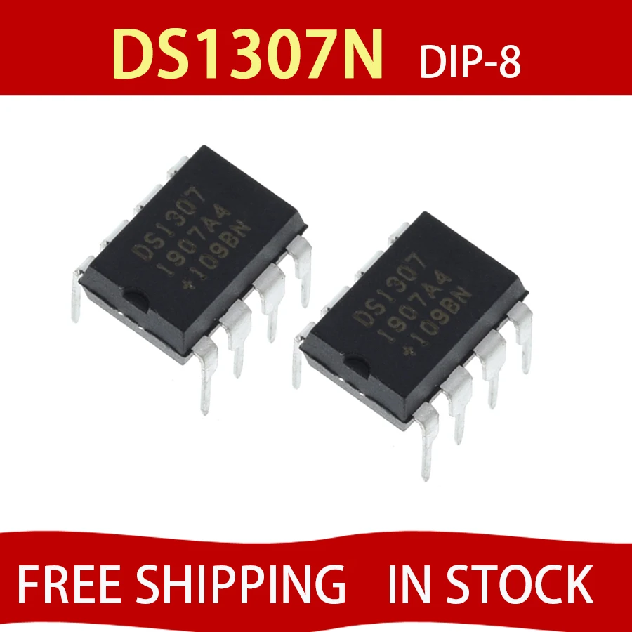 

10PCS DS1302N DS1307N DS1307 DIP8 Trickle Charge Timekeeping Chip DS1302 DIP new original Free shipping