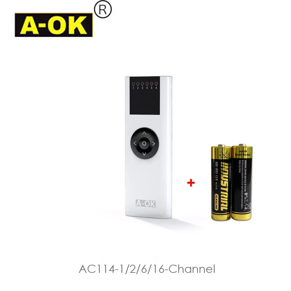 

NEW IN A- AC114-1/2/6/16 Channel Remote Controller,RF433 беспроводной передатчик, для шторного двигателя A- RF433/трубчатый двигатель, с batt