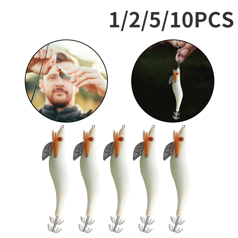 Светящаяся рыболовная приманка в форме креветки крючок для ловли кальмара