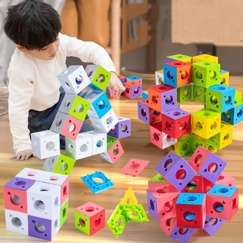 

72PCS 3D DIY design activity toy splicing soft Building Blocks variable cube Ghost Block Geometry Cube Magic Eductional Toy