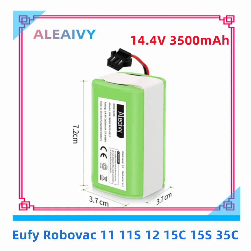 

14.4V 3500mAh 18650 Li-ion Battery for Conga Excellence 990 Ecovacs Deebot N79 N79S DN622, Eufy Robovac 11 11S 12 15C 15S 35C