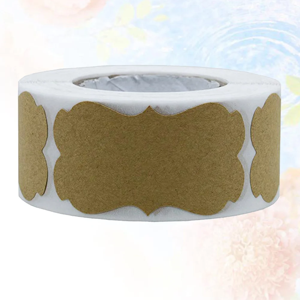 

300 Pcs Kraft Paper Stickers Packaging Sealing Labels Adhesive Stickers Gift Tag Stickers Glass Bottle Labels Mason Jars