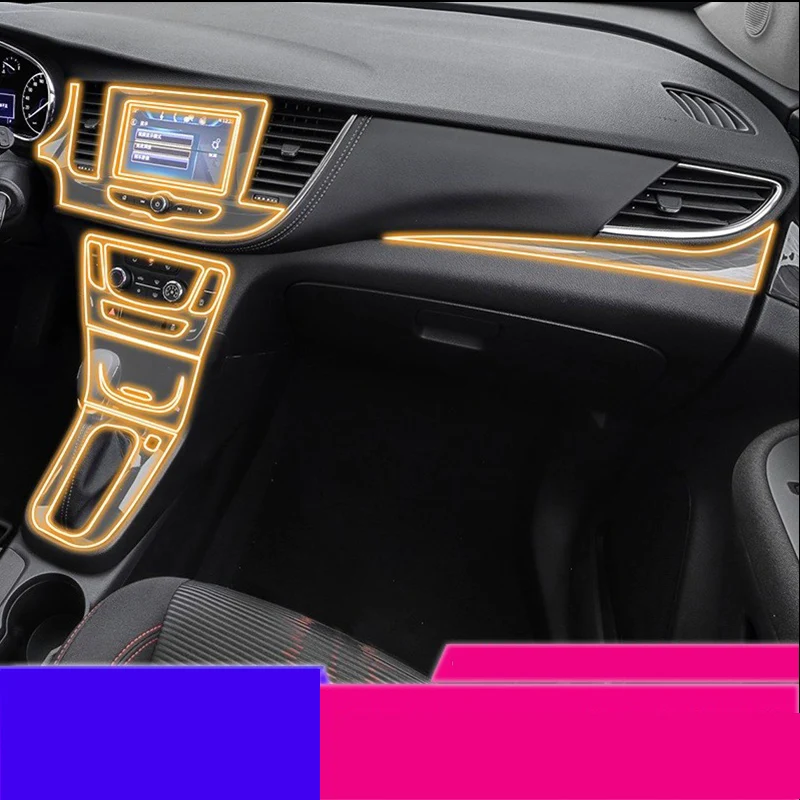 

TPU for Buick Encore 2016-2019 Transparent Protective Film Car Interior Sticker Center Console Gear Door Navigation Air Panel
