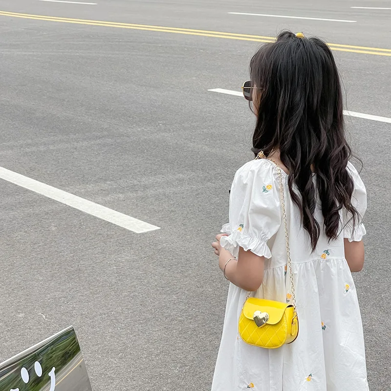 Cute Little Girls Mini Shoulder Bag for Kids Fashion Coin Purse Small Handbags Lovely Patent Leather Children's Side Bags