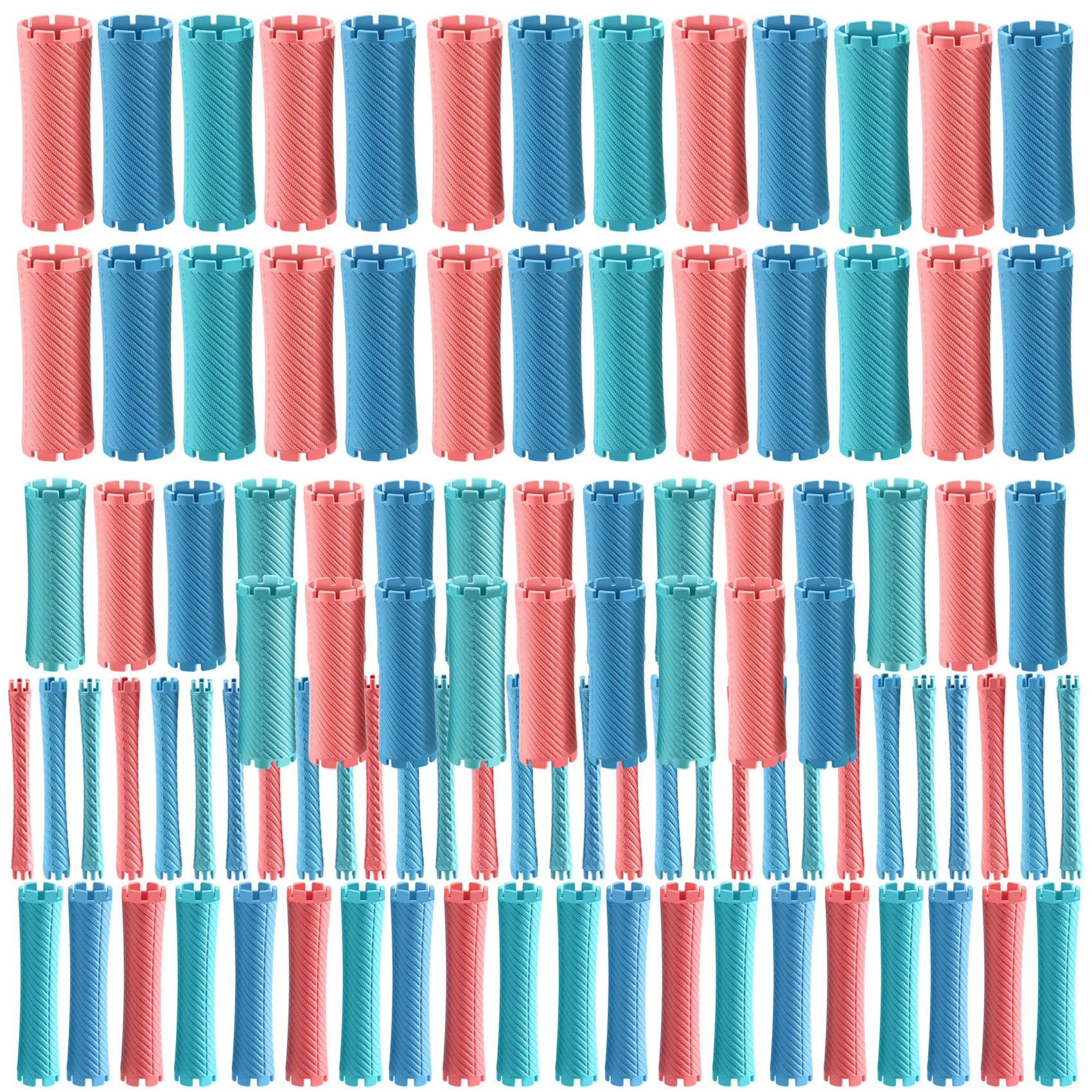 100 шт./набор пластиковые бигуди 10 размеров