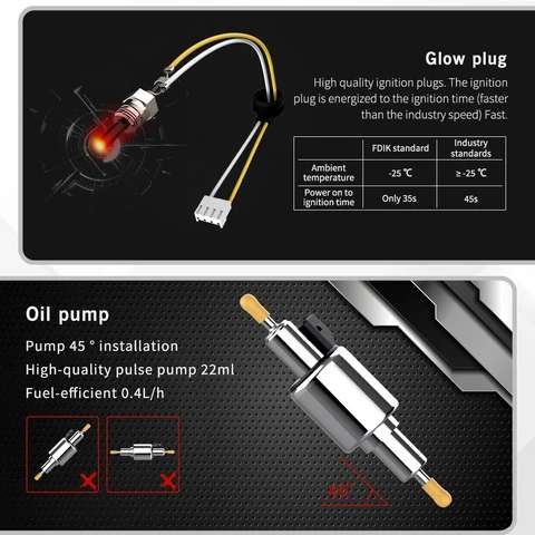 Автомобильный дизельный стояночный обогреватель FK 2 кВт 12 В, без глушителя для новой энергии, Электромобиль, автомобильный обогреватель, плита, автономный обогреватель