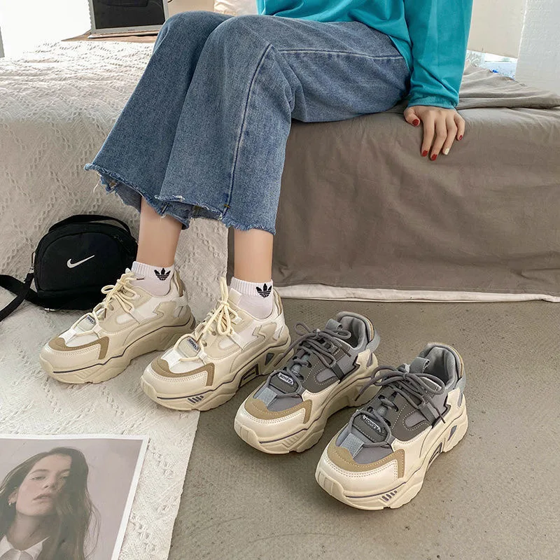 2023 new women's shoes increase fashion solid color breathable women's vulcanized shoes summer sports shoes ladies sports shoes