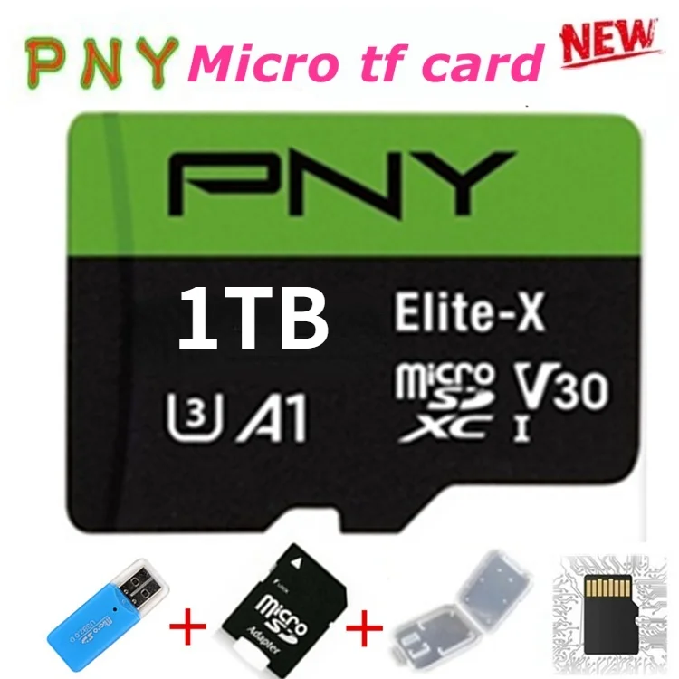 

Micro SD High Speed Portable PNY 1TB 512GB 256GB USB Drive Micro SDHC Micro SD SDHC Card 10 UHS-1 TF Memory Card + Card Reader