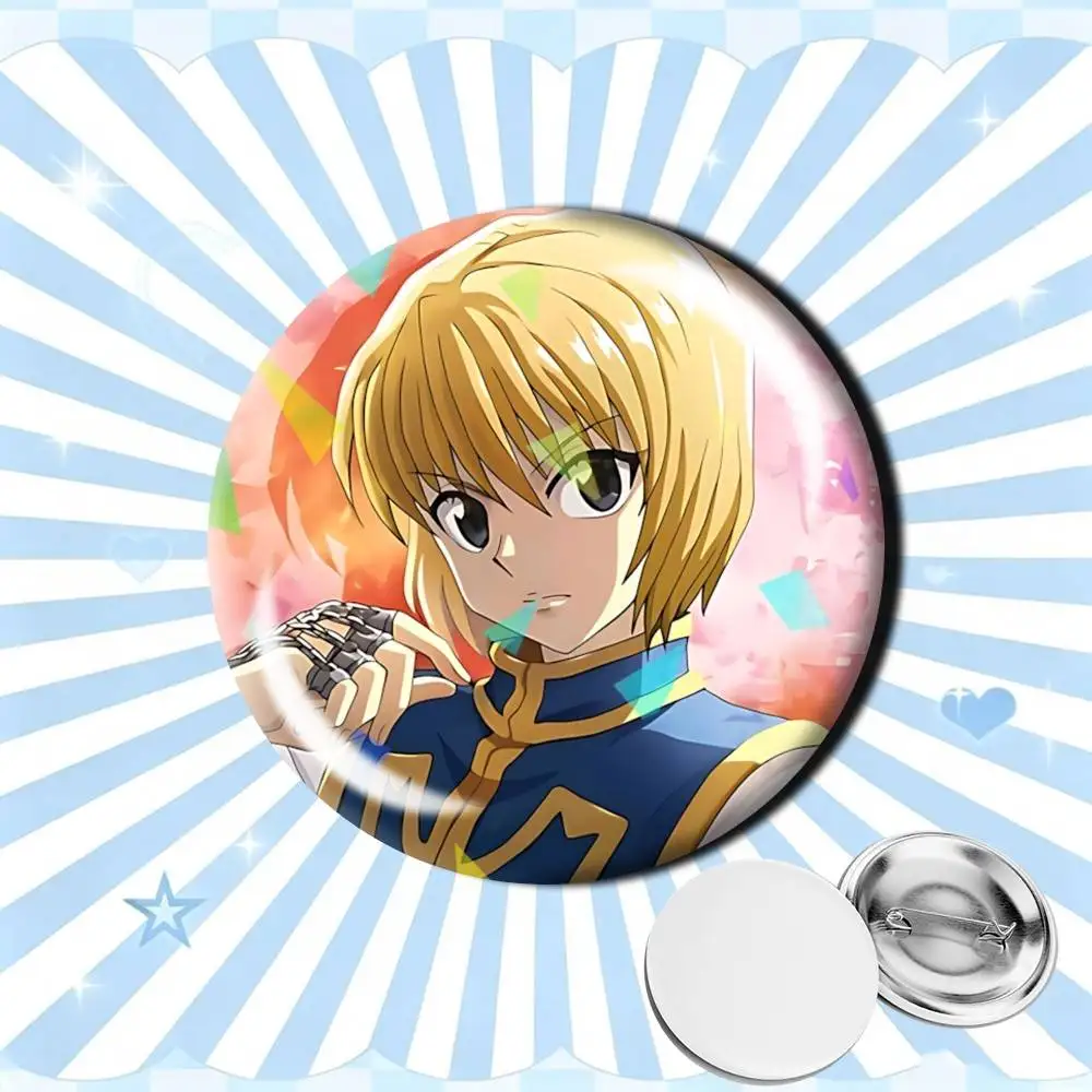 Фото Модные броши-значки Chain Avenger Kurapika Anime HXH с индивидуальным дизайном, персонализированные значки с эффектом разбитого стекла, аксессуар для моды №4