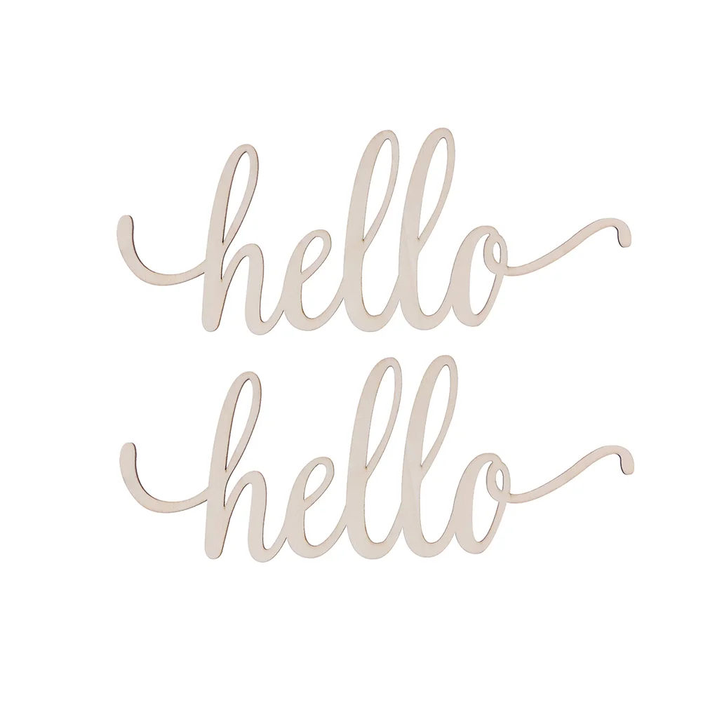 

Sign Wood Decor Homewooden Door Hello Front Wreath Letter Cutout Craftblock Diy Wall Welcome Board Porch Plaque Letters Outdoor
